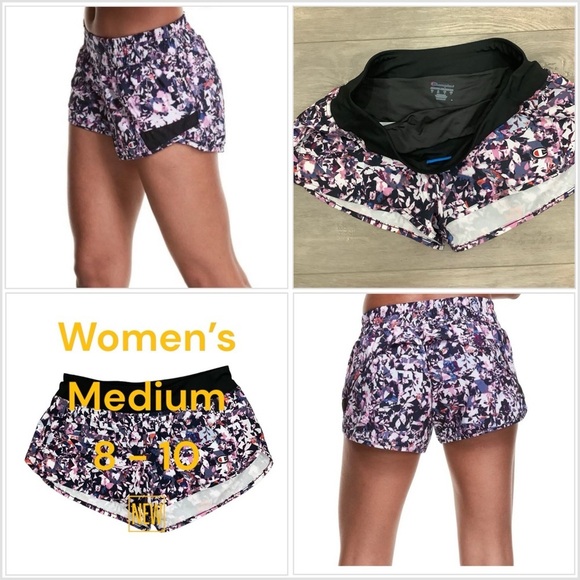 Women's Champion Medium 8 - 10 Shorts Sport Pattern Activewear Athletic Actively - Picture 1 of 12